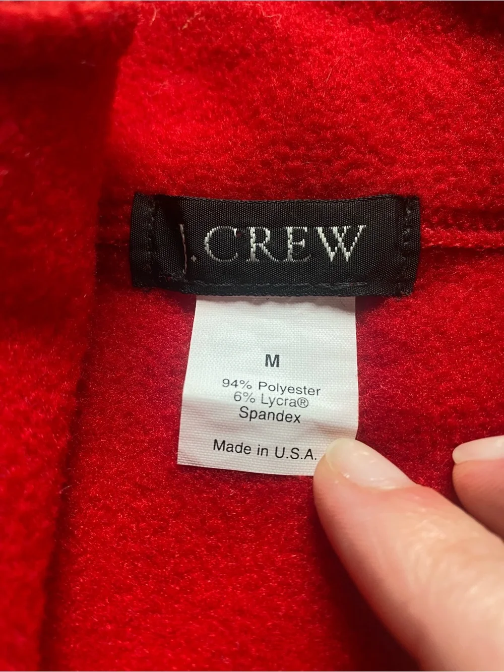 Jcrew Men's Red Fleece Vest - Lightweight Zip-Up Size M
